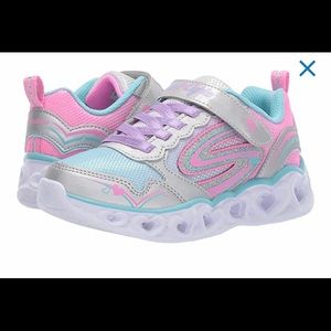 Sketchers Girls Heart Light up Sneakers ~Size 11.5